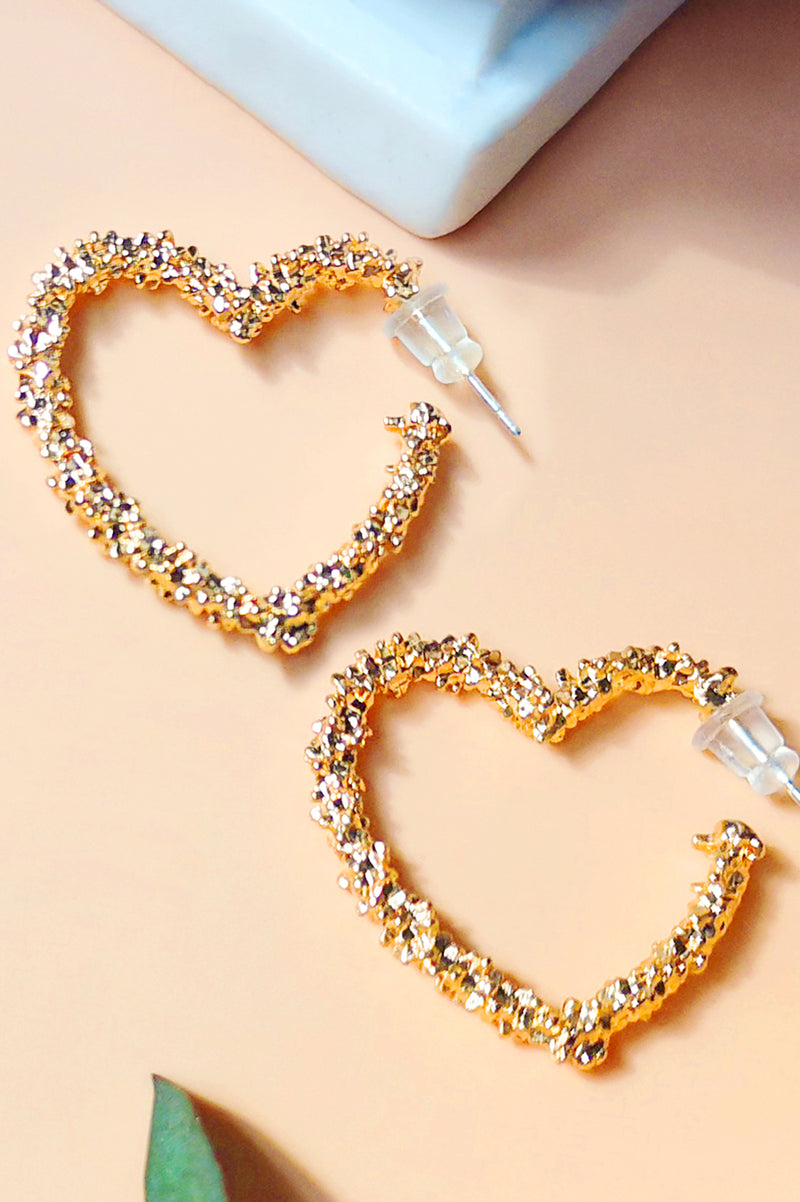 Large heart-shaped buy earrings